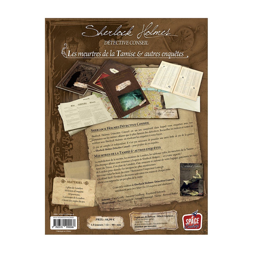 Sherlock Holmes Détective Conseil - Boite de jeux dos